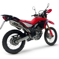 GPR exhaust compatible with Honda Crf 300 L - Rally 2025-2026, Furore-X Inox, Racing slip-on exhaust, including link pipe and removable db killer 