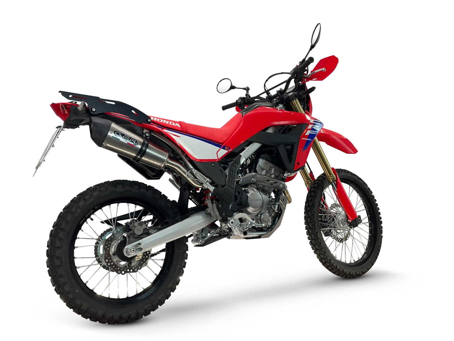 GPR exhaust compatible with Honda Crf 300 L - Rally 2021-2024, New Grand Prix Evo Titanium, Homologated legal slip-on exhaust including removable db killer, link pipe and catalyst 