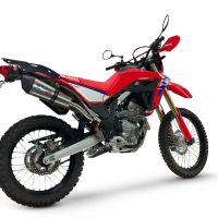 GPR exhaust compatible with Honda Crf 300 L - Rally 2021-2024, New Grand Prix Evo Titanium, Homologated legal slip-on exhaust including removable db killer, link pipe and catalyst 