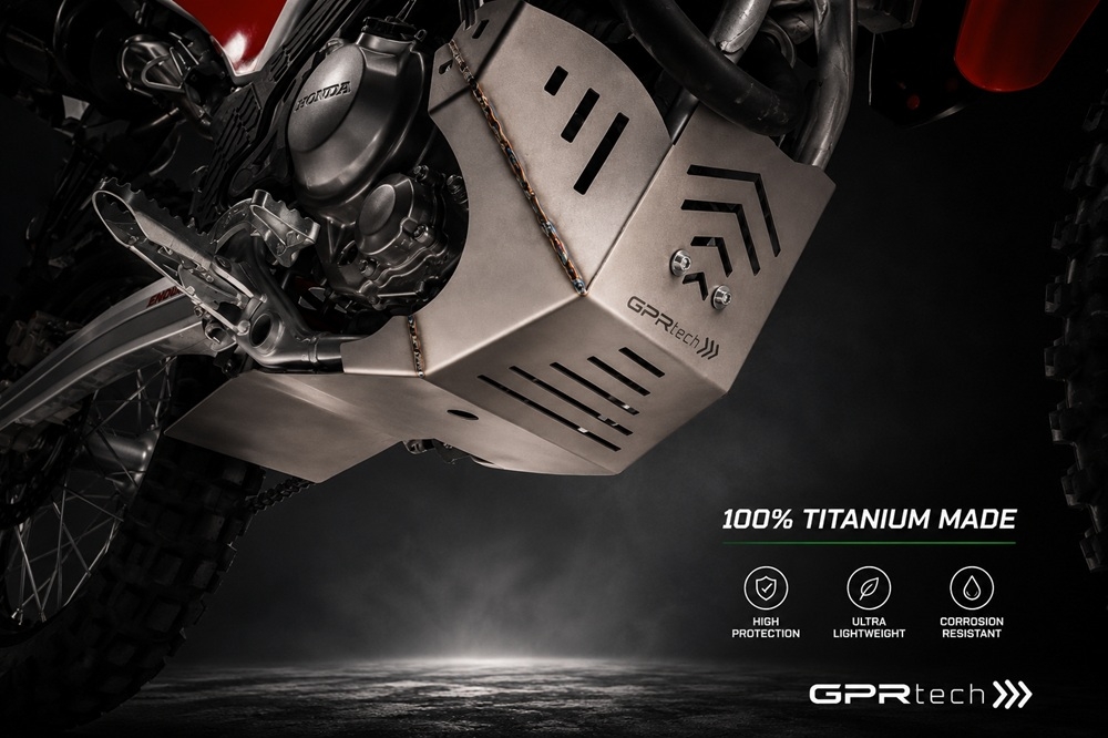 GPR TECH compatible with  Honda Crf 300 L / Rally 2025/2026 e5 plus GPR TECH Titanium Skid plate 