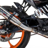 Exhaust compatible with Husqvarna Vitpilen 125 2024-2025, Deeptone Inox, Slip-on exhaust including removable db killer and link pipe, EPA-compliant 