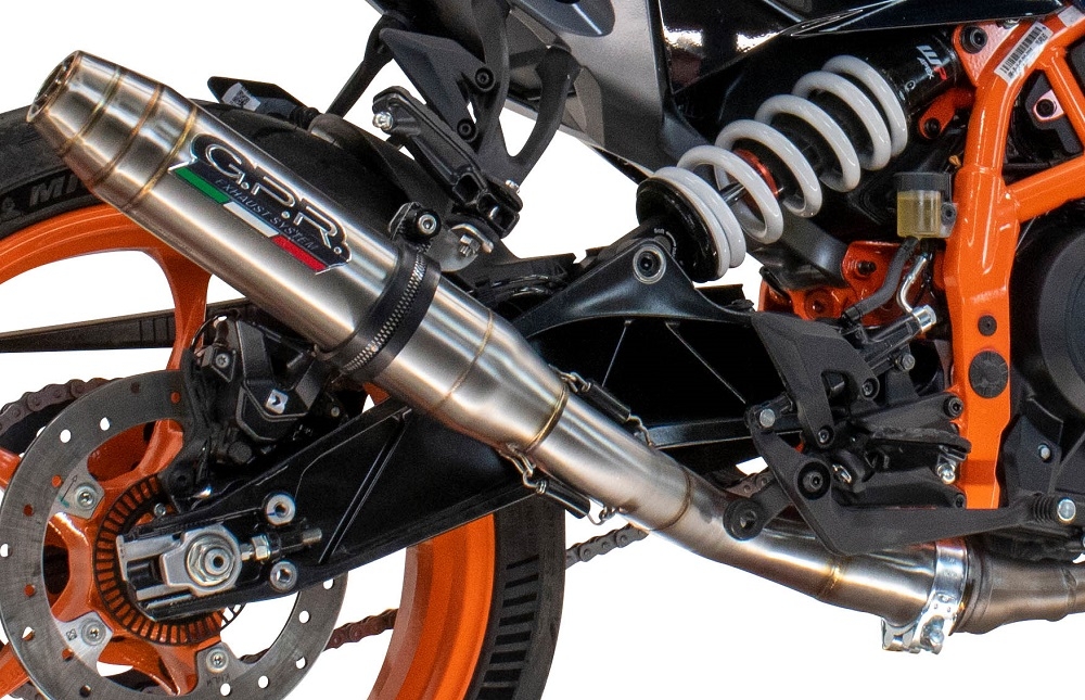 Exhaust compatible with Husqvarna Vitpilen 125 2024-2025, Deeptone Inox, Slip-on exhaust including removable db killer and link pipe, EPA-compliant 