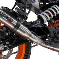Exhaust compatible with Husqvarna Vitpilen 125 2024-2025, Deeptone Inox, Slip-on exhaust including removable db killer and link pipe, EPA-compliant 
