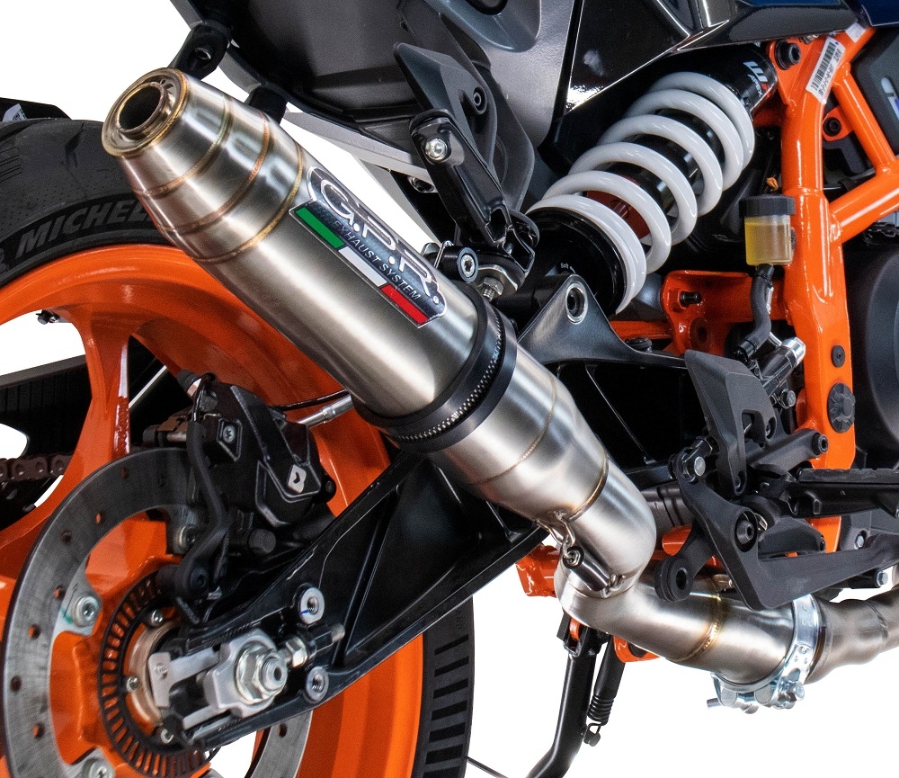 Exhaust compatible with Husqvarna Vitpilen 125 2024-2025, Deeptone Inox, Slip-on exhaust including removable db killer and link pipe, EPA-compliant 