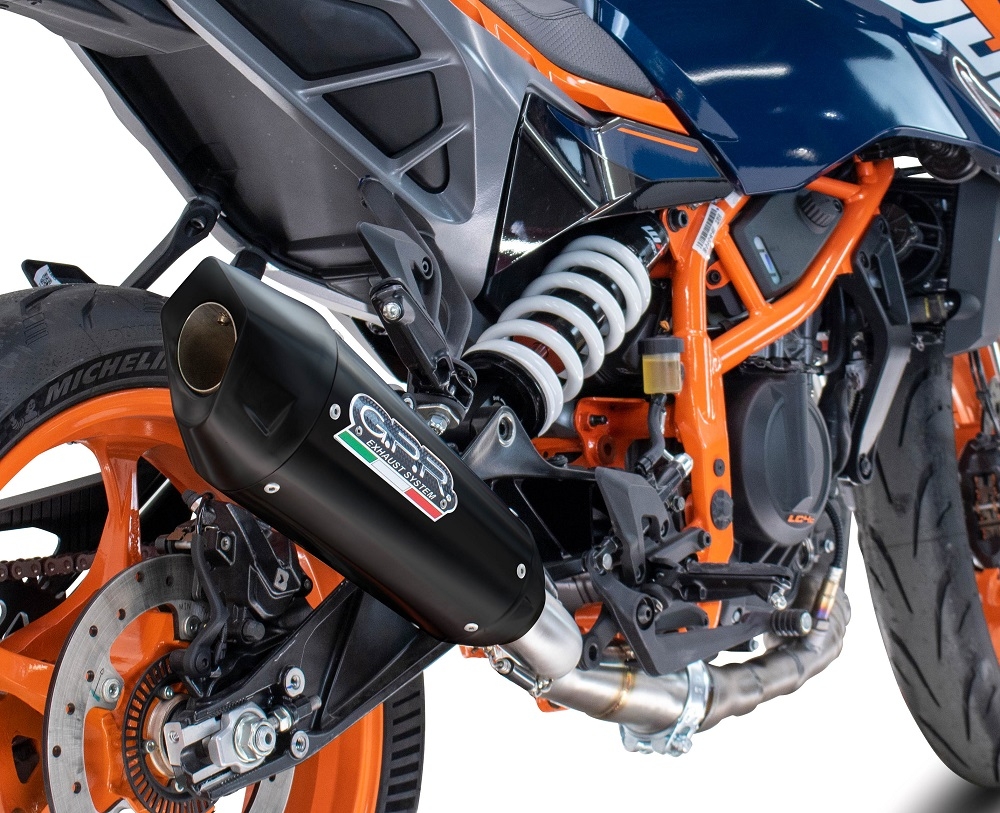 Exhaust compatible with Husqvarna Vitpilen 401 2024-2025, GP-Revo Black Titanium, Slip-on exhaust including removable db killer and link pipe, EPA-compliant 