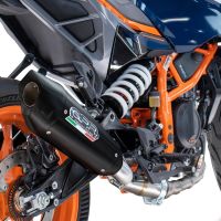 Exhaust compatible with Husqvarna Svartpilen 125 2024-2025, GP-Revo Black Titanium, Slip-on exhaust including removable db killer and link pipe, EPA-compliant 