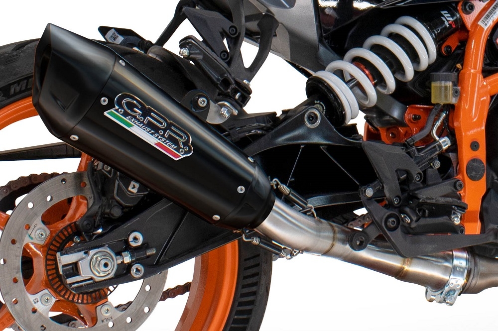 Exhaust compatible with Husqvarna Vitpilen 401 2024-2025, GP-Revo Black Titanium, Slip-on exhaust including removable db killer and link pipe, EPA-compliant 