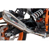 GPR exhaust compatible with Husqvarna Svartpilen 125 2024-2025, GP-Revo Titanium, Homologated legal slip-on exhaust including removable db killer and link pipe 