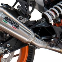 Exhaust compatible with Husqvarna Svartpilen 125 2024-2025, GP-Revo Titanium, Slip-on exhaust including removable db killer and link pipe, EPA-compliant 