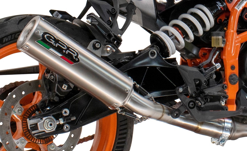 Exhaust compatible with Husqvarna Vitpilen 250 2024-2025, M3 Inox , Slip-on exhaust including removable db killer and link pipe, EPA-compliant 