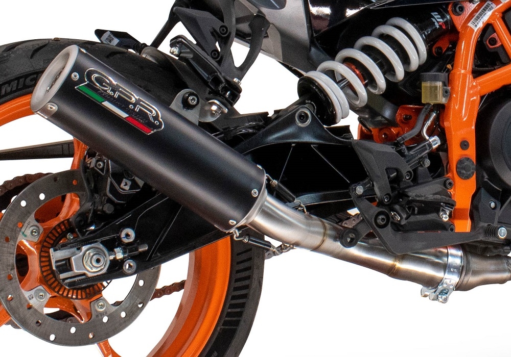 Exhaust compatible with Husqvarna Vitpilen 250 2024-2025, M3 Black Titanium, Slip-on exhaust including removable db killer and link pipe, EPA-compliant 