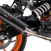 Exhaust compatible with Husqvarna Vitpilen 250 2024-2025, M3 Black Titanium, Slip-on exhaust including removable db killer and link pipe, EPA-compliant 