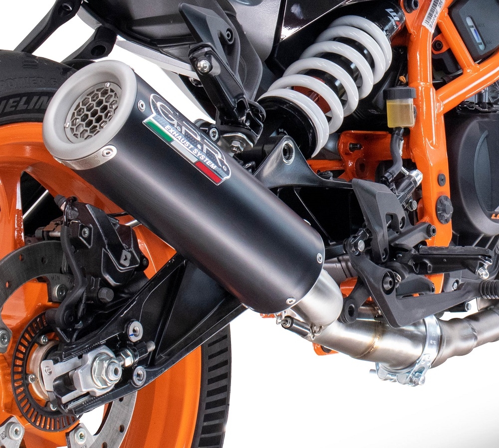Exhaust compatible with Husqvarna Vitpilen 250 2024-2025, M3 Black Titanium, Slip-on exhaust including removable db killer and link pipe, EPA-compliant 