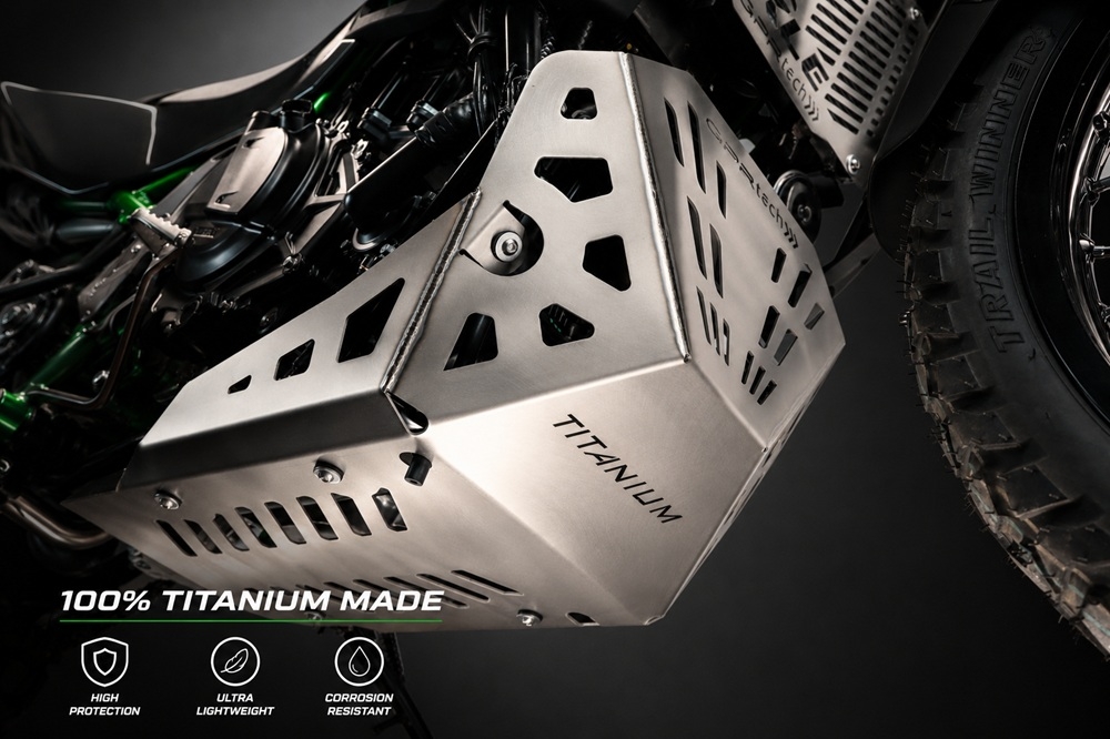 GPR TECH compatible with  Kawasaki KLE 500 2026/2027 e5 plus GPR TECH Titanium Skid plate 