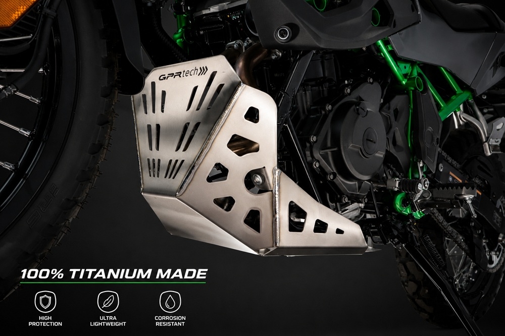 GPR TECH compatible with  Kawasaki KLE 500 2026/2027 e5 plus GPR TECH Titanium Skid plate 