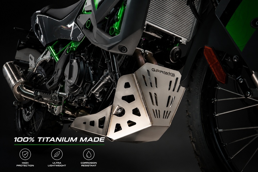 GPR TECH compatible with  Kawasaki KLE 500 2026/2027 e5 plus GPR TECH Titanium Skid plate 