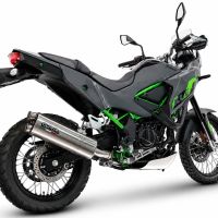 GPR exhaust compatible with Kawasaki KLE 500 2026-2027, Dual Inox, Racing slip-on exhausts including link pipe and removable db killer 