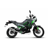 GPR exhaust compatible with Kawasaki KLE 500 2026-2027, Dune Triovale Titanio, Homologated legal slip-on exhaust including removable db killer and link pipe 
