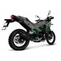 GPR exhaust compatible with Kawasaki KLE 500 2026-2027, Furore-X Titanio Nero, Homologated legal slip-on exhaust including removable db killer and link pipe 