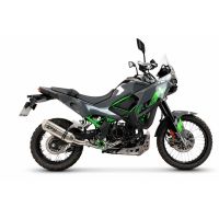 GPR exhaust compatible with Kawasaki KLE 500 2026-2027, PENTA ADVENTURE FULL TITANIUM, Homologated legal slip-on exhaust including removable db killer and link pipe 