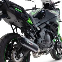 GPR exhaust compatible with Kawasaki Versys 650 2023-2025, Furore-X Titanio Nero, Homologated silencer for noise including full line,db killer and catalyst compliant for inspection 