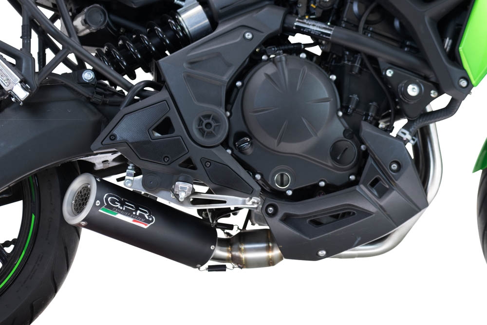 Exhaust compatible with Kawasaki Ninja 650 vers. SSDA 2023-2025, M3 Black Titanium, Full system exhaust, including removable db killer/spark arrestor 