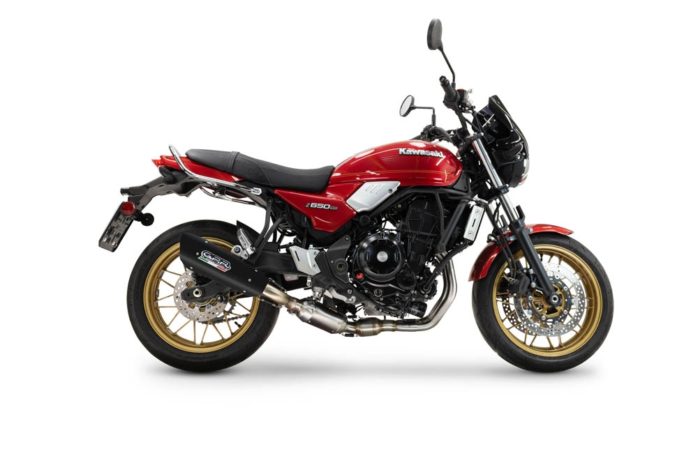 GPR exhaust compatible with Kawasaki Z 650 RS 2024-2025, GP-Revo Black Titanium, Homologated silencer for noise including full line,db killer and catalyst compliant for inspection 