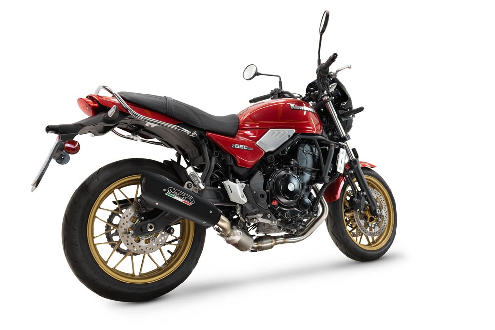 GPR exhaust compatible with Kawasaki Z 650 RS 2024-2025, GP-Revo Black Titanium, Homologated silencer for noise including full line,db killer and catalyst compliant for inspection 