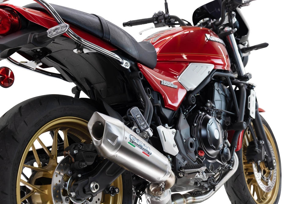 GPR exhaust compatible with Kawasaki Z 650 RS 2024-2025, GP-Revo Titanium, Homologated silencer for noise including full line,db killer and catalyst compliant for inspection 