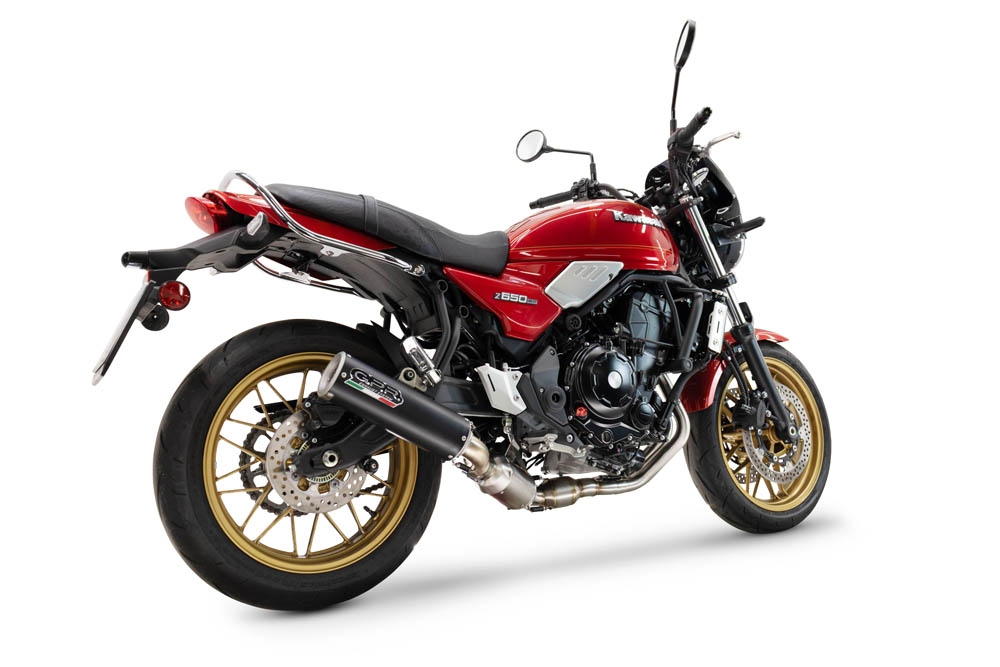 GPR exhaust compatible with Kawasaki Z 650 RS 2024-2025, M3 Black Titanium, Homologated silencer for noise including full line,db killer and catalyst compliant for inspection 