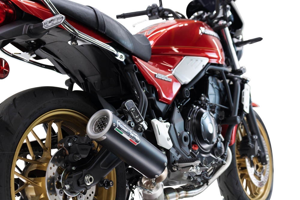 GPR exhaust compatible with Kawasaki Z 650 RS 2024-2025, M3 Black Titanium, Homologated silencer for noise including full line,db killer and catalyst compliant for inspection 