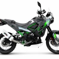 GPR exhaust compatible with Kawasaki KLE 500 2026-2027, Albus Ceramic, Homologated legal slip-on exhaust including removable db killer and link pipe 