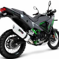 GPR exhaust compatible with Kawasaki KLE 500 2026-2027, Albus Ceramic, Homologated legal slip-on exhaust including removable db killer and link pipe 