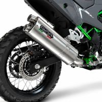 GPR exhaust compatible with Kawasaki KLE 500 2026-2027, Dual Inox, Racing slip-on exhausts including link pipe and removable db killer 
