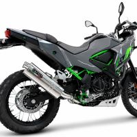 GPR exhaust compatible with Kawasaki KLE 500 2026-2027, Trioval, Homologated legal slip-on exhaust including removable db killer and link pipe 