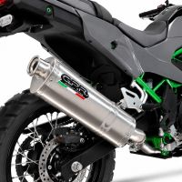 GPR exhaust compatible with Kawasaki KLE 500 2026-2027, Trioval, Homologated legal slip-on exhaust including removable db killer and link pipe 