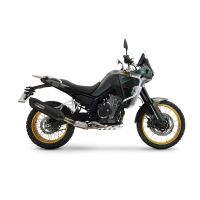 GPR exhaust compatible with Kove 800X 2024-2026, Furore-X Titanio Nero, Racing slip-on exhausts including link pipe and removable db killer 