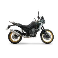 GPR exhaust compatible with Kove 800X 2024-2026, Dune Triovale Titanio, Homologated legal slip-on exhaust including removable db killer and link pipe 