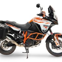 GPR TECH compatible with  Ktm Lc 8 1290 Super Adv 2015/2016 e3 GPR TECH Pair of side cases aluminum made with contoured right side, black color with specific pannier holder Capacity 38 LT. + 32 LT.