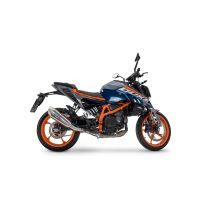 GPR exhaust compatible with Ktm Duke 125 2024-2025, GP-Revo Titanium, Homologated legal slip-on exhaust including removable db killer and link pipe 