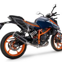 Exhaust compatible with Ktm 250 DUKE 2024-2025, M3 Black Titanium, Slip-on exhaust including removable db killer and link pipe, EPA-compliant 