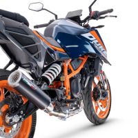 Exhaust compatible with Ktm 250 DUKE 2024-2025, M3 Black Titanium, Slip-on exhaust including removable db killer and link pipe, EPA-compliant 