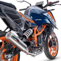 Exhaust compatible with Ktm 250 DUKE 2024-2025, M3 Inox , Slip-on exhaust including removable db killer and link pipe, EPA-compliant 