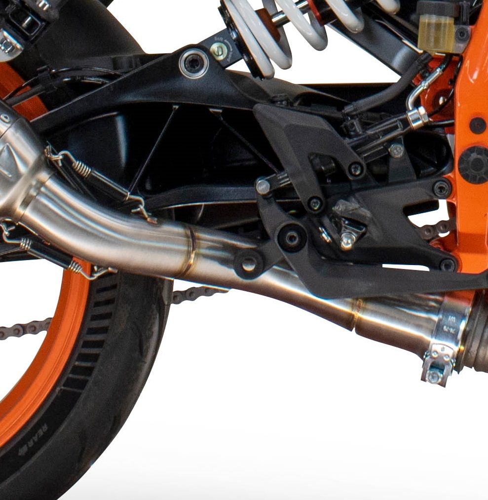 GPR exhaust compatible with  Ktm 250 DUKE 2024-2025, M3 Black Titanium, Slip-on exhaust including removable db killer and link pipe, EPA-compliant 