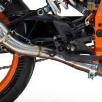 GPR exhaust compatible with  Ktm 250 DUKE 2024-2025, M3 Black Titanium, Slip-on exhaust including removable db killer and link pipe, EPA-compliant 