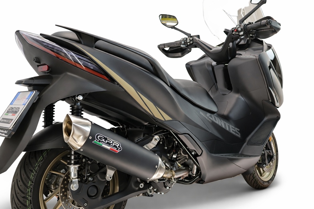 GPR exhaust compatible with Zontes 365E 2024-2026, Furore-X Scooter, Racing full system including manifold and removable db killer 