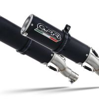 Exhaust compatible with Ducati Monster 1100 2009-2010, M3 Black Titanium, Dual slip-on including removable db killers and link pipes, not EPA-compliant 