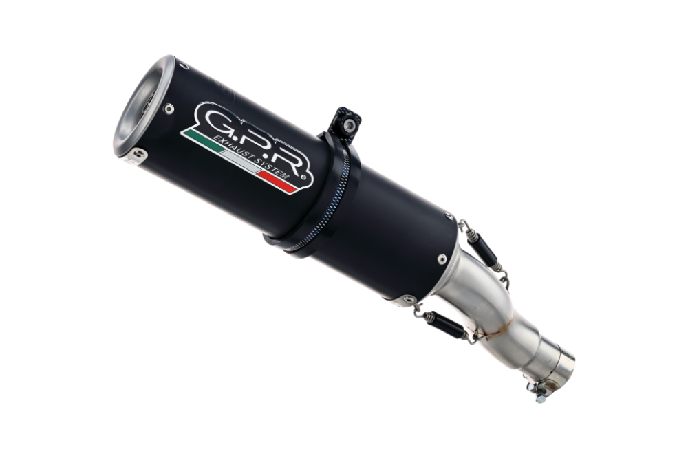 Exhaust compatible with Yamaha Tracer 9 GT 2021-2024, M3 Black Titanium, Full system exhaust, including removable db killer 