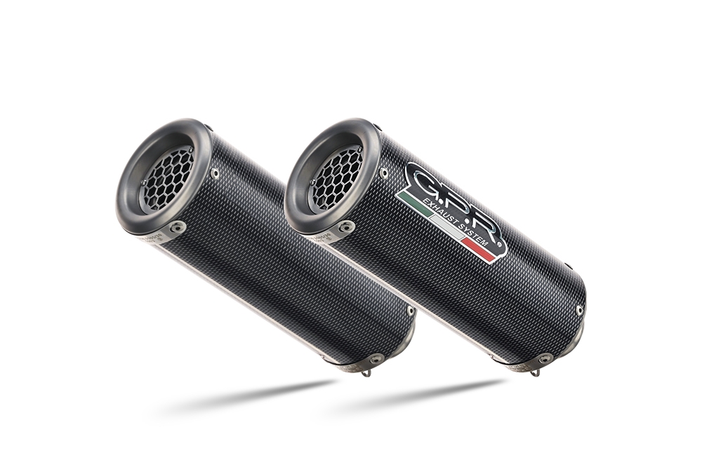 Exhaust compatible with Triumph Speed Triple 1050 R - S 2016-2020, M3 Poppy , Dual slip-on including removable db killers and link pipes, EPA-compliant 