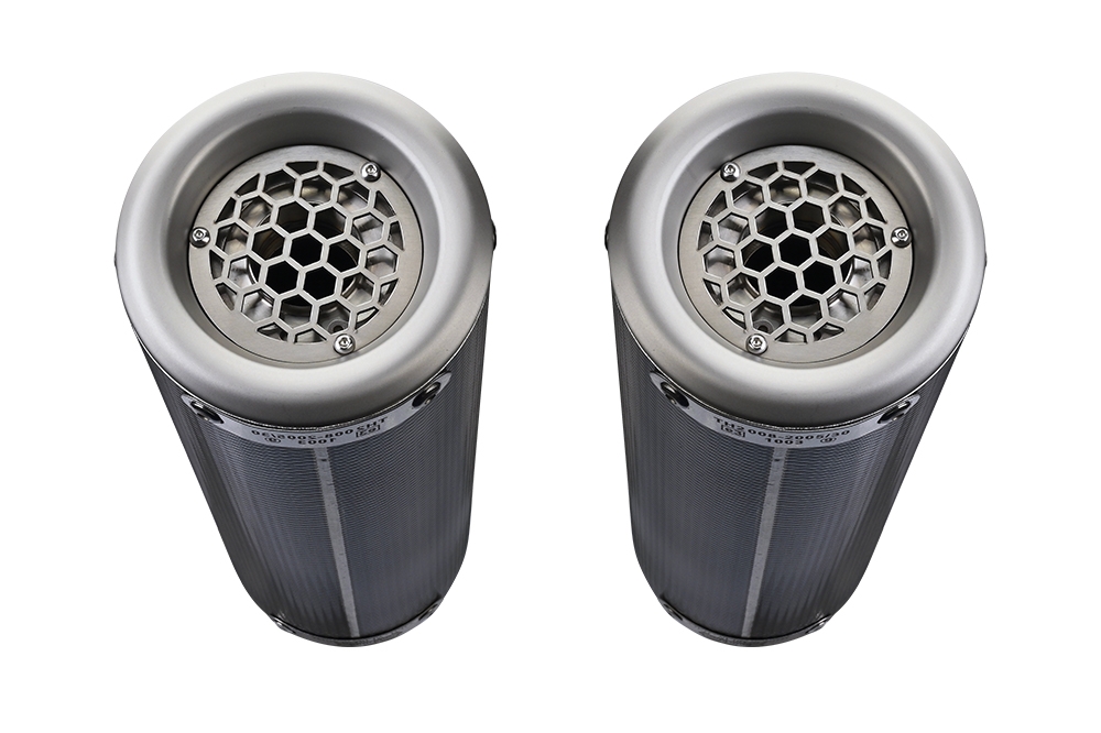 Exhaust compatible with Triumph Speed Triple 1050 R - S 2016-2020, M3 Poppy , Dual slip-on including removable db killers and link pipes, EPA-compliant 